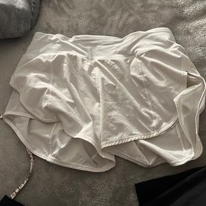 White Lululemon shorts